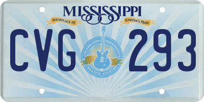 MS license plate CVG293