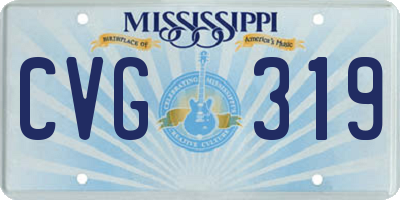 MS license plate CVG319