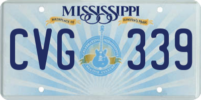 MS license plate CVG339