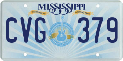 MS license plate CVG379