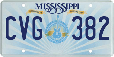 MS license plate CVG382