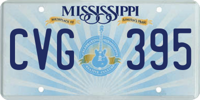 MS license plate CVG395