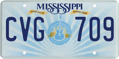 MS license plate CVG709