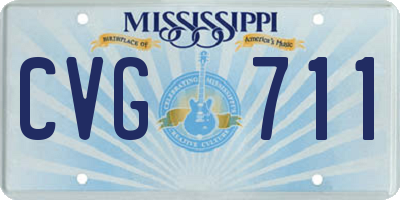 MS license plate CVG711