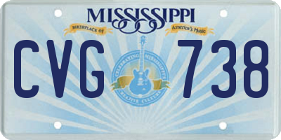 MS license plate CVG738