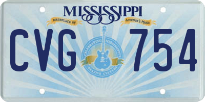 MS license plate CVG754