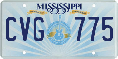 MS license plate CVG775