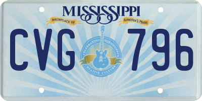 MS license plate CVG796