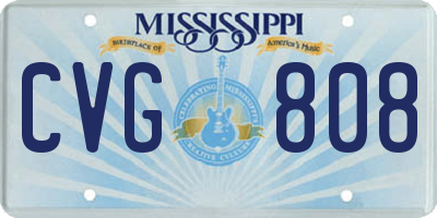 MS license plate CVG808
