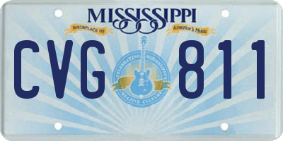 MS license plate CVG811