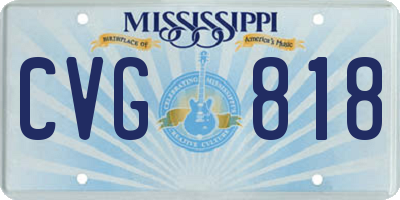 MS license plate CVG818