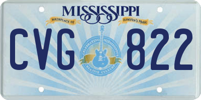 MS license plate CVG822