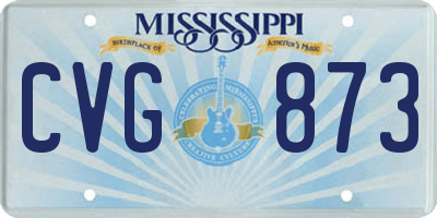 MS license plate CVG873