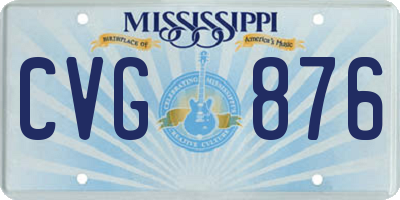 MS license plate CVG876