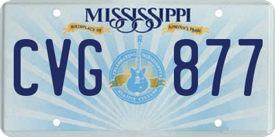MS license plate CVG877