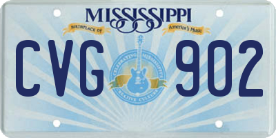 MS license plate CVG902