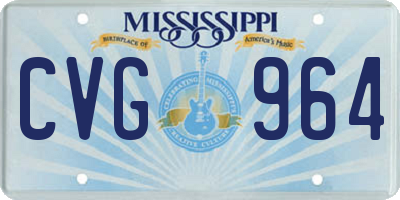 MS license plate CVG964