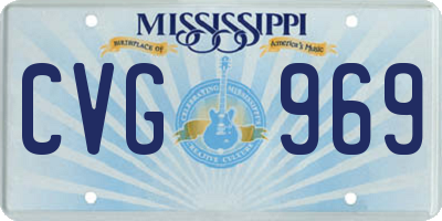 MS license plate CVG969