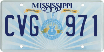 MS license plate CVG971