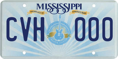 MS license plate CVH000