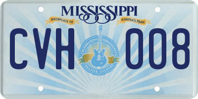 MS license plate CVH008