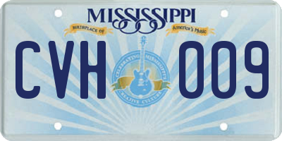 MS license plate CVH009
