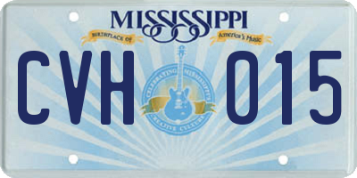 MS license plate CVH015