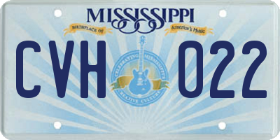 MS license plate CVH022