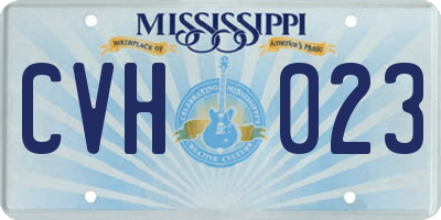 MS license plate CVH023
