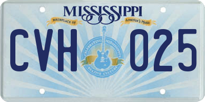MS license plate CVH025