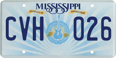 MS license plate CVH026