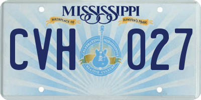 MS license plate CVH027