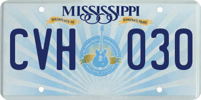 MS license plate CVH030