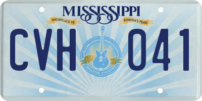 MS license plate CVH041