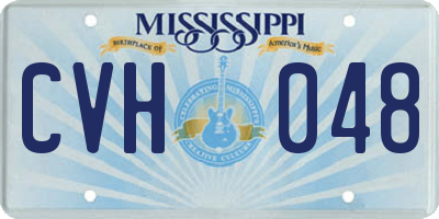 MS license plate CVH048