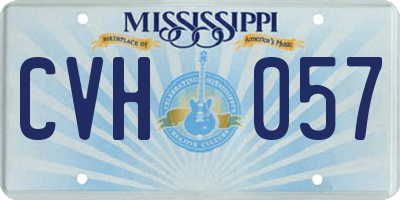 MS license plate CVH057