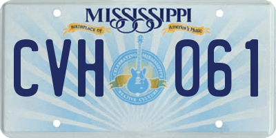 MS license plate CVH061