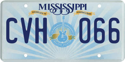 MS license plate CVH066