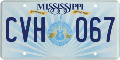 MS license plate CVH067