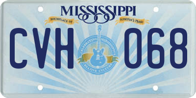 MS license plate CVH068