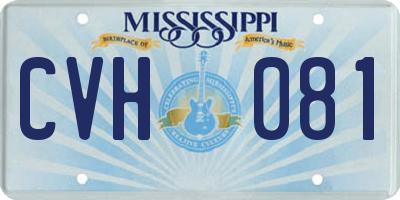 MS license plate CVH081