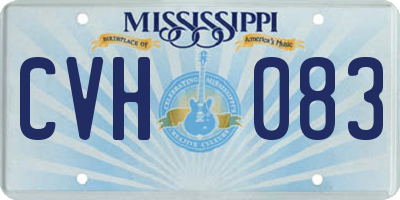 MS license plate CVH083