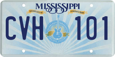 MS license plate CVH101