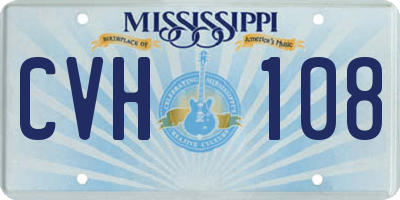 MS license plate CVH108