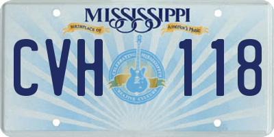 MS license plate CVH118