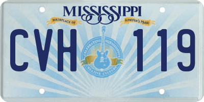 MS license plate CVH119