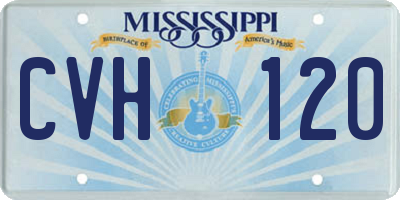 MS license plate CVH120