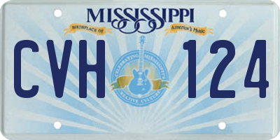 MS license plate CVH124
