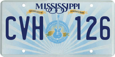 MS license plate CVH126