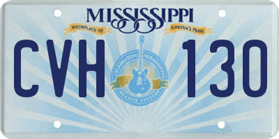 MS license plate CVH130